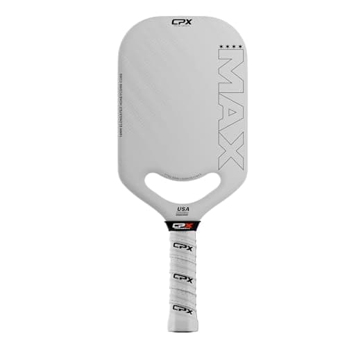 CPX MAX Series Raw Carbon Fiber T700 Pickleball Elongated Paddle Racket - Professional Grade, 14mm Core Thickness, Comfortable Tennis Style Grip - Durable Pickleball Paddle Designed in Chicago, USA