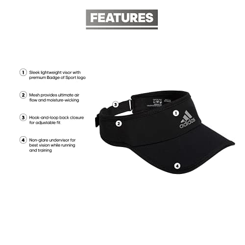 adidas Women's Superlite Visor, Sun Visor Hat for Women, Sport Performance, Outdoor Activities