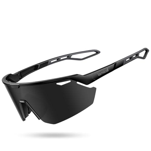 Lamicall Polarized Sports Sunglasses for Men Women, 24g, UV400 Protection Sun Glasses for Cycling Running Baseball Fishing