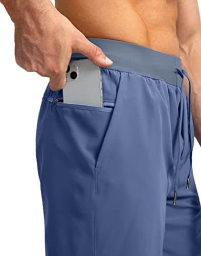 Men's Running Shorts with Zipper Pockets 7"/ 5" / 9" Lightweight Quick Dry Basketball Gym Workout Athletic Shorts for Men