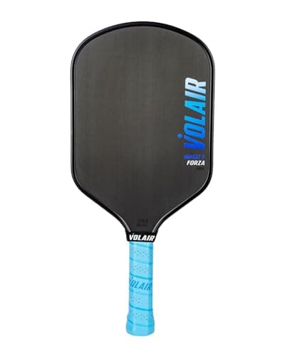 Volair Pickleball - Mach 1 Forza Paddle - for Spin, Control and Power - Toray T700 Carbon Fiber Surface - Thermoformed - Foam Injected w/Headcover, Eraser, Extra Black Grip
