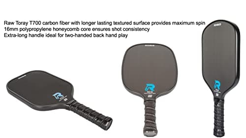 R1.16/R2.16/R3.16 Raw Toray T700 Carbon Fiber Pickleball Paddle with 16 mm Polypropylene Honeycomb Core