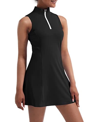 Tennis Dress for Women, Tennis Golf Dresses with Built in Shorts and Pockets for Sleeveless Workout Athletic Dresses