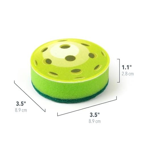 Genuine Fred in The Kitchen Pickleball Inspired Sponges, Set of 2, Durable Layered Sponges, Fun and Quirky Kitchen Accessory, Pickleball Court Gift-Ready Packaging