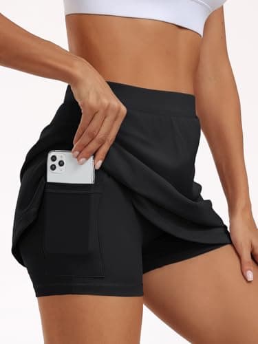 AUTOMET Women's Mini Tennis Skirt with Shorts Underneath 2025 Athletic Workout Cute Golf Skorts Trendy Summer Gym Clothes