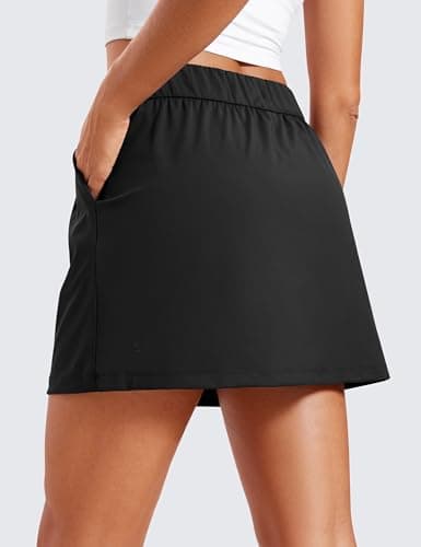 CRZ YOGA 4-Way Stretch Skirts for Women High Waisted Work Casual Golf Tennis Skirt Skorts with 5 Pockets