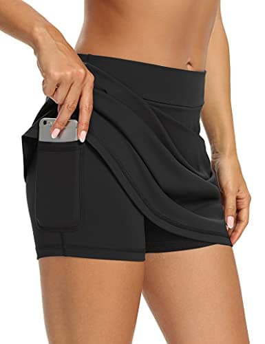 LouKeith Tennis Skirts for Women Golf Athletic Activewear Skorts Mini Summer Workout Running Shorts with Pockets
