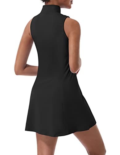 Tennis Dress for Women, Tennis Golf Dresses with Built in Shorts and Pockets for Sleeveless Workout Athletic Dresses