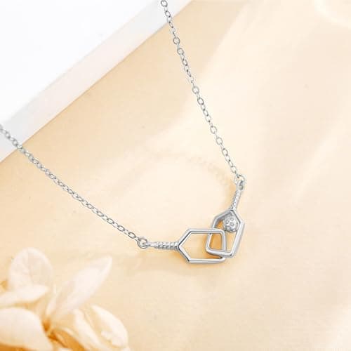 YAFEINI Pickleball Necklace S925 Gold Plating Pickleball Paddle And Ball Pendant Necklace Sports Jewelry Gifts For Women Pickleball Lovers