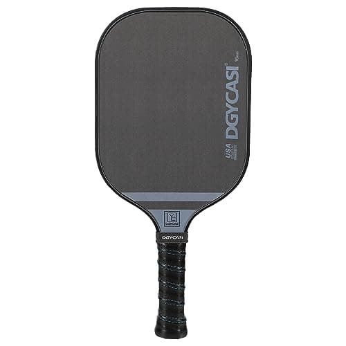 YC DGYCASI 16mm Pickleball Paddles Professional, 2025 USAPA Approved T700 Carbon Fiber Surface Pickle Paddle(CFS), Polypropylene Lightweight Honeycomb Core, Cushion Comfort Grip, with Cover Case Black