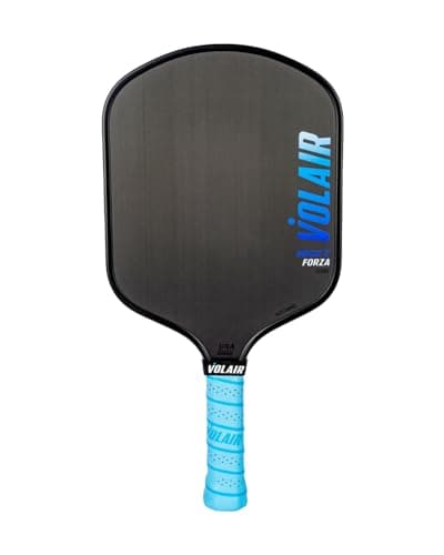 Mach 2 Forza Paddle - Toray T700 Carbon Fiber Surface - Thermoformed - Foam Injected - Spin, Power, & Control - w/Headcover, Eraser, Extra Black Grip, Extra Paddle Neck Band, & Sticker