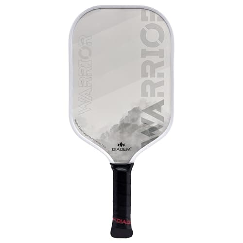 Diadem Warrior Pickleball Paddle | Carbon Fiber Face, 3X L-Core Hybrid Nomex Polymer Honeycomb Core, Grit Paint Surface for Spin, Control and Power | Indoor/Outdoor | USAPA Approved