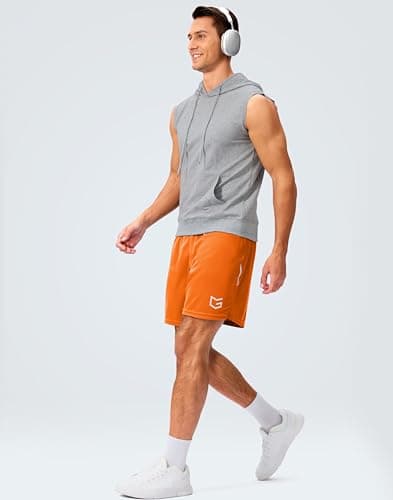 G Gradual Men's Gym Shorts 5"/7"/10" with Zipper Pockets Basketball Athletic Mesh Quick Dry Shorts for Workout Running Tennis
