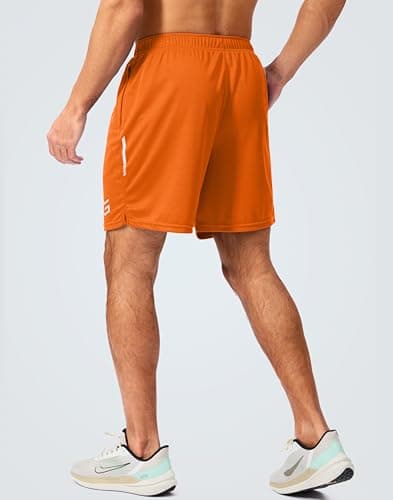 G Gradual Men's Gym Shorts 5"/7"/10" with Zipper Pockets Basketball Athletic Mesh Quick Dry Shorts for Workout Running Tennis