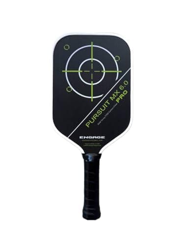 Engage Pursuit Pro MX 6.0 Pickleball Paddle – Elongated Shape, Raw T700 Toray Carbon Fiber Face, 16mm Control Pro “Black” Core