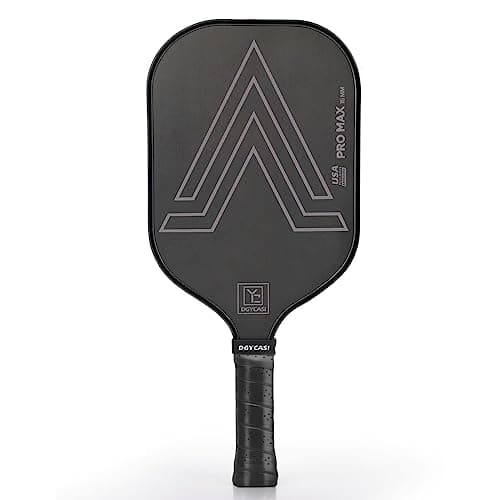 YC DGYCASI 16mm Pickleball Paddles Professional, 2025 USAPA Approved T700 Carbon Fiber Surface Pickle Paddle(CFS), Polypropylene Lightweight Honeycomb Core, Cushion Comfort Grip, with Cover Case Black