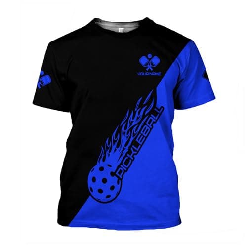 Personalized 3D Pickleball Shirts for Men, Pickle Ball Jersey Shirt Short Sleeve, Pickleball Shirt Gifts for Grandpa