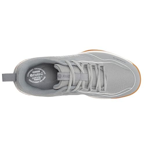 FitVille Tennis Shoes for Men Pickleball Shoes Sneakers | Court Racquetball Athletic Shoes for Racquet Sport | Wide Toe Box & Arch Support