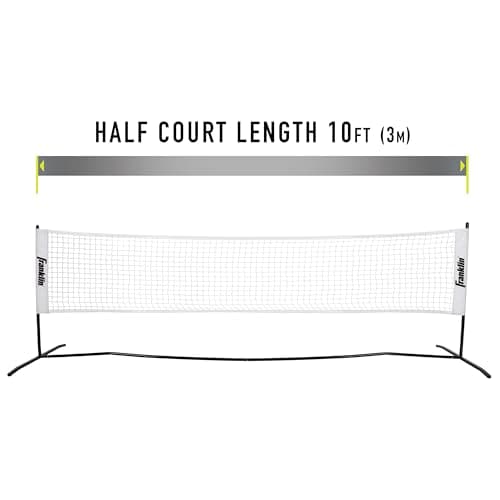Franklin Sports Complete Half Court Size Pickleball Net Set - Includes 10ft Net, (2) Paddles, and (2) X-40 USA Pickleball Approved Balls