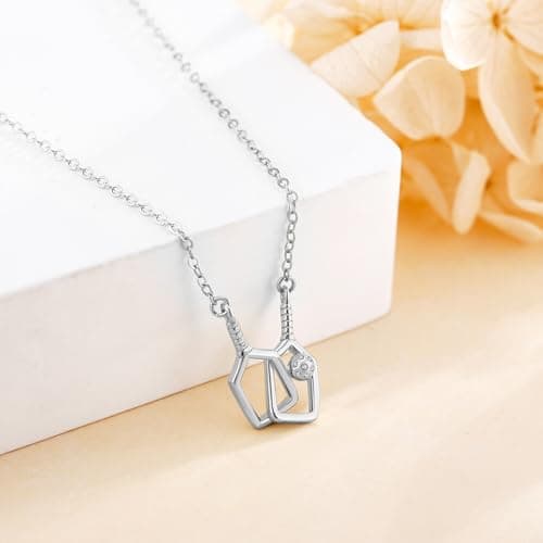 YAFEINI Pickleball Necklace S925 Gold Plating Pickleball Paddle And Ball Pendant Necklace Sports Jewelry Gifts For Women Pickleball Lovers