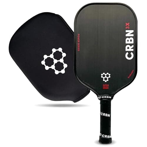 CRBN X Series Power Pickleball Paddle - Carbon Fiber Pickleball Paddle with Foam Injected Edges for Expanded Sweet Spot