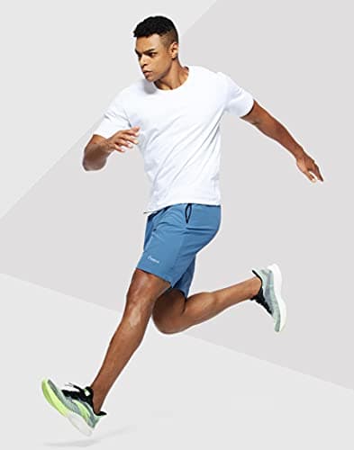 Pudolla Men's Workout Running Shorts 7"/5"/9" Lightweight Gym Athletic Shorts for Men with Zipper Pockets