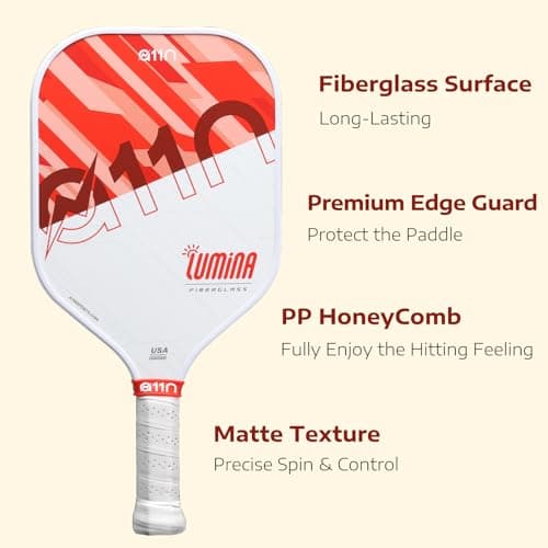 A11N Pickleball Paddles Set of 4 Fiberglass Surface Rackets with 4 Pickleball Balls and Pickleball Bag for Beginners - USAPA Approved