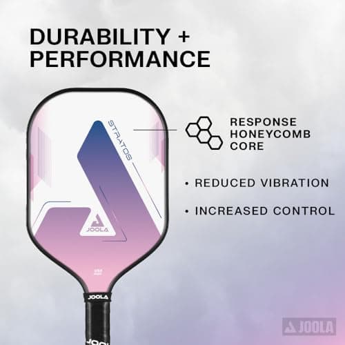 JOOLA Stratos or Essentials Pickleball Paddle – Reinforced Fiberglass Surface, Honeycomb Polypropylene Core, USAPA Approved, Durable & Beginner-Friendly Pickleball Racket with Comfortable Grip