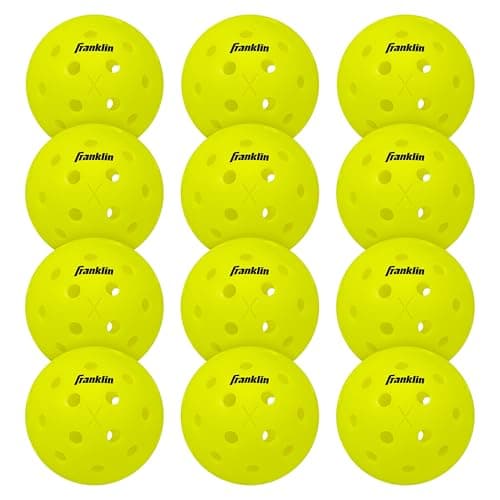 Franklin Sports X-40 Outdoor Pickleballs - Official Ball of USA Pickleball, APP Tour + Pickleball US Open - 3 Packs, 12 Packs, 36 Pickleball Buckets, 50, 100 + 400 Bulk Packs of Regulation Pickleballs