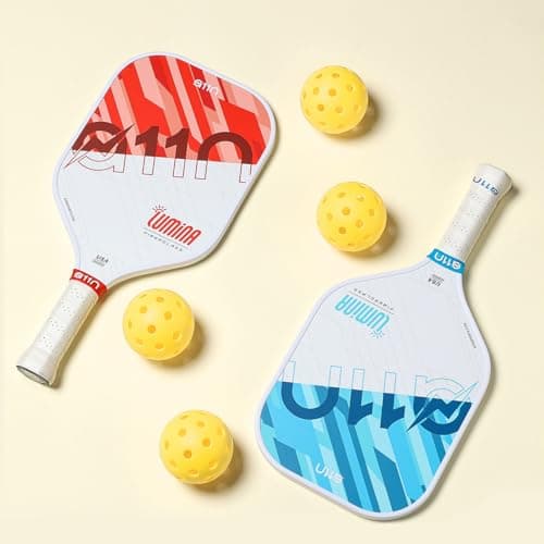 A11N Pickleball Paddles Set of 4 Fiberglass Surface Rackets with 4 Pickleball Balls and Pickleball Bag for Beginners - USAPA Approved
