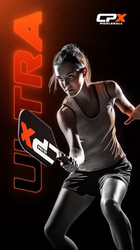 CPX Ultra Series Kevlar Friction Surface Pickleball Paddle - 16mm Polypropylene Honeycomb Core, Lightweight for Speed