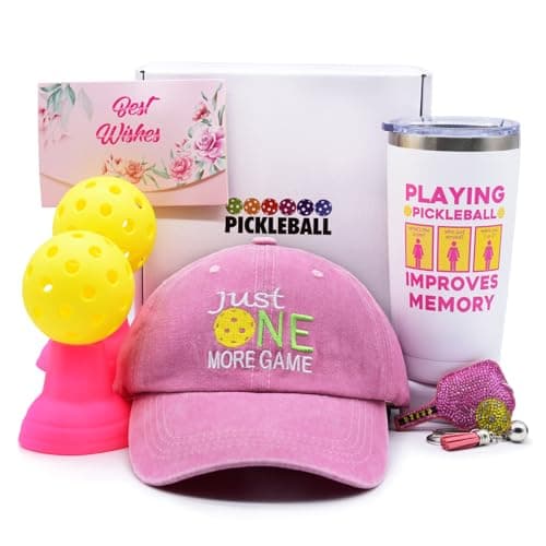 Pickleball Gifts for Women, Funny Pickleball Birthday Gifts Basket for Wife Mom Grandma Aunt Sister Friends, PB Accessories Set with Hat Tumbler for Lady Player