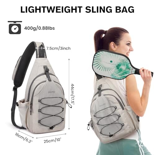 G4Free Pickleball Bag, Crossbody Sling Bag for Men Women, Pickleball Backpack, Pickle Ball Paddle Bag Gifts for Sports