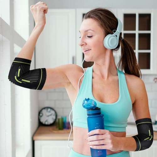 Tennis Elbow Sleeve,Elbow Compression Sleeve, Elbow Brace For Tendonitis and Tennis Elbow,Golfers, Arthritis, Bursitis. Elbow Pain Relief,Weightlifting, Fit for Men & Women