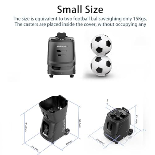 PP Smart PRO Pickleball Machine - 85+ Ball Capacity, 4-6hr Battery, 20-120km/h Speed, 26M Range, App & Remote Control, 5-45° Angle - Perfect for Training, Club & School Coaching