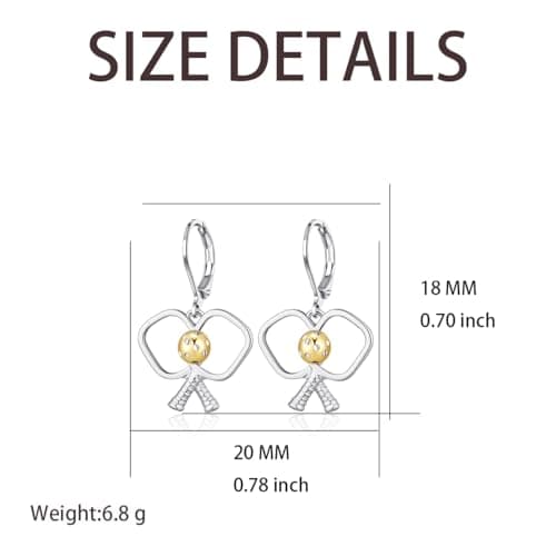 Pickleball Earrings for Wome Pickleball Jewelry Gifts for Women