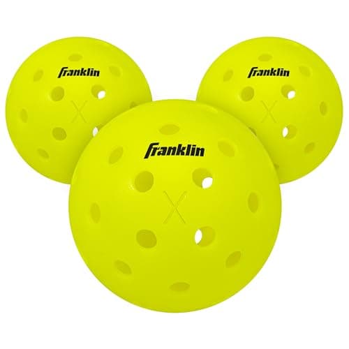 Franklin Sports X-40 Outdoor Pickleballs - Official Ball of USA Pickleball, APP Tour + Pickleball US Open - 3 Packs, 12 Packs, 36 Pickleball Buckets, 50, 100 + 400 Bulk Packs of Regulation Pickleballs