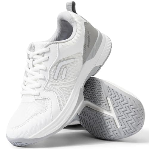 FitVille Wide Pickleball Shoes for Women Cloud-Like Lightweight Womens Tennis Shoes with Arch Support, Wide Toe Box Breathable Court Shoes for Racketball, Badminton