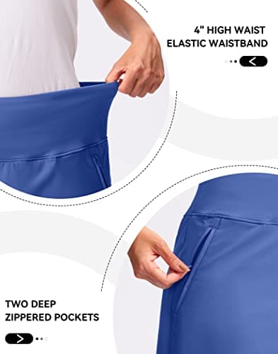 G Gradual Golf Skirts for Women Zipper Pockets High Waisted Skorts for Woman Tennis Athletic Workout Casual Summer
