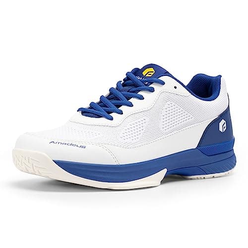 FitVille Wide Pickleball Shoes for Men Tennis Shoes Sneakers for All Court Racquetball Athletic Shoes for Racquet Sport | Arch Support & Wide Toe Box
