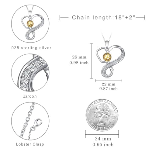 Volleyball/Tennis/Soccer/Basketball/Pcikleball/Baseball Necklace 925 Sterling Sliver Sport Necklace for Women Sport Jewelry Gifts for Sports Fans
