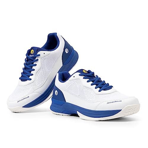 FitVille Wide Pickleball Shoes for Men Tennis Shoes Sneakers for All Court Racquetball Athletic Shoes for Racquet Sport | Arch Support & Wide Toe Box