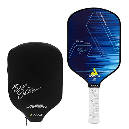 JOOLA Ben Johns Hyperion Pickleball Paddle - Select Raw Carbon Surface or Carbon Abrasion Surface for Increased Power and Spin - Elongated Grip Handle - Carbon Fiber Pickleball Paddle - USAP Approved