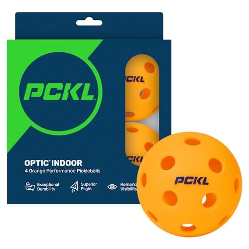 PCKL Optic Speed Pickleball Balls | Choose Indoor or Outdoor Pickleballs | USAPA Tournament Aproved | 4 Pack Crack-Resistant