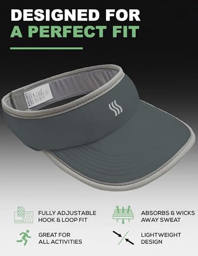 SAAKA Sport Visor for Women. Soft, Stretchy, Lightweight & Adjustable. Running, Tennis, Golf & Sports.