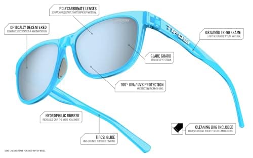 Swank Sport Sunglasses - Tangle Free - Ideal For Cycling, Golf, Hiking, Pickleball, Running and Great Lifestyle Look