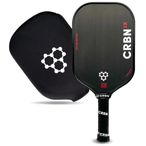 CRBN X Series Power Pickleball Paddle - Carbon Fiber Pickleball Paddle with Foam Injected Edges for Expanded Sweet Spot