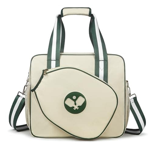 Newluck Pickleball Tote Sling Bag for Women/Men/Boy/Girl,Large Capacity,Adjustable Shoulder Strap with Fence Hook Accessories