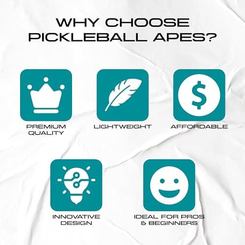 Professional Pickleball Paddles - Pro Line Energy USAPA Approved Pickleball Racket with Elongated Grip for Double-Handed Backhand - Dynamic Aramid-Carbon Fiber Surface Paddle by Pickleball Apes