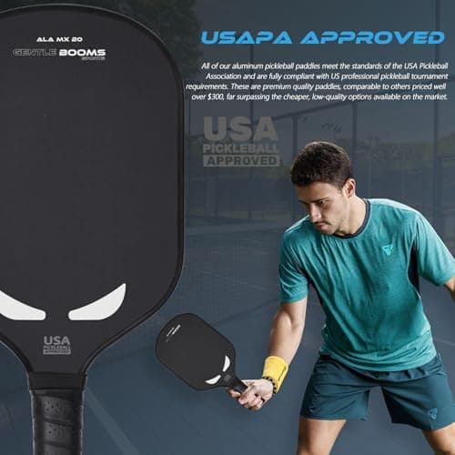Pickleball Paddles,USAPA Approved Titanium Aluminum Surface & Titanium Aluminum Core Pickleball Set,Pickle Ball Paddles Set of 2 ​for Men Women New Players